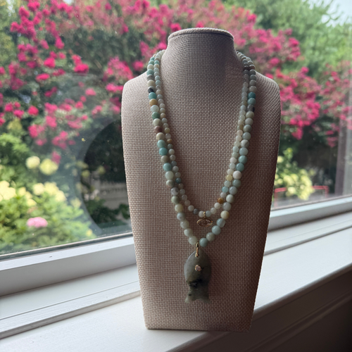 Amazonite CZ Necklace